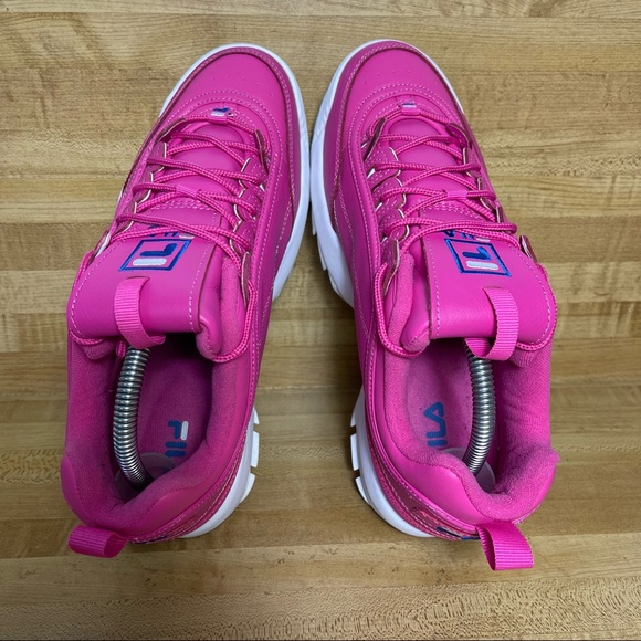 FILA WOMENS DISRUPTOR II PREMIUM PINK/WHITE 5XM00817-956 Size 10 CLEAN - Picture 6 of 8